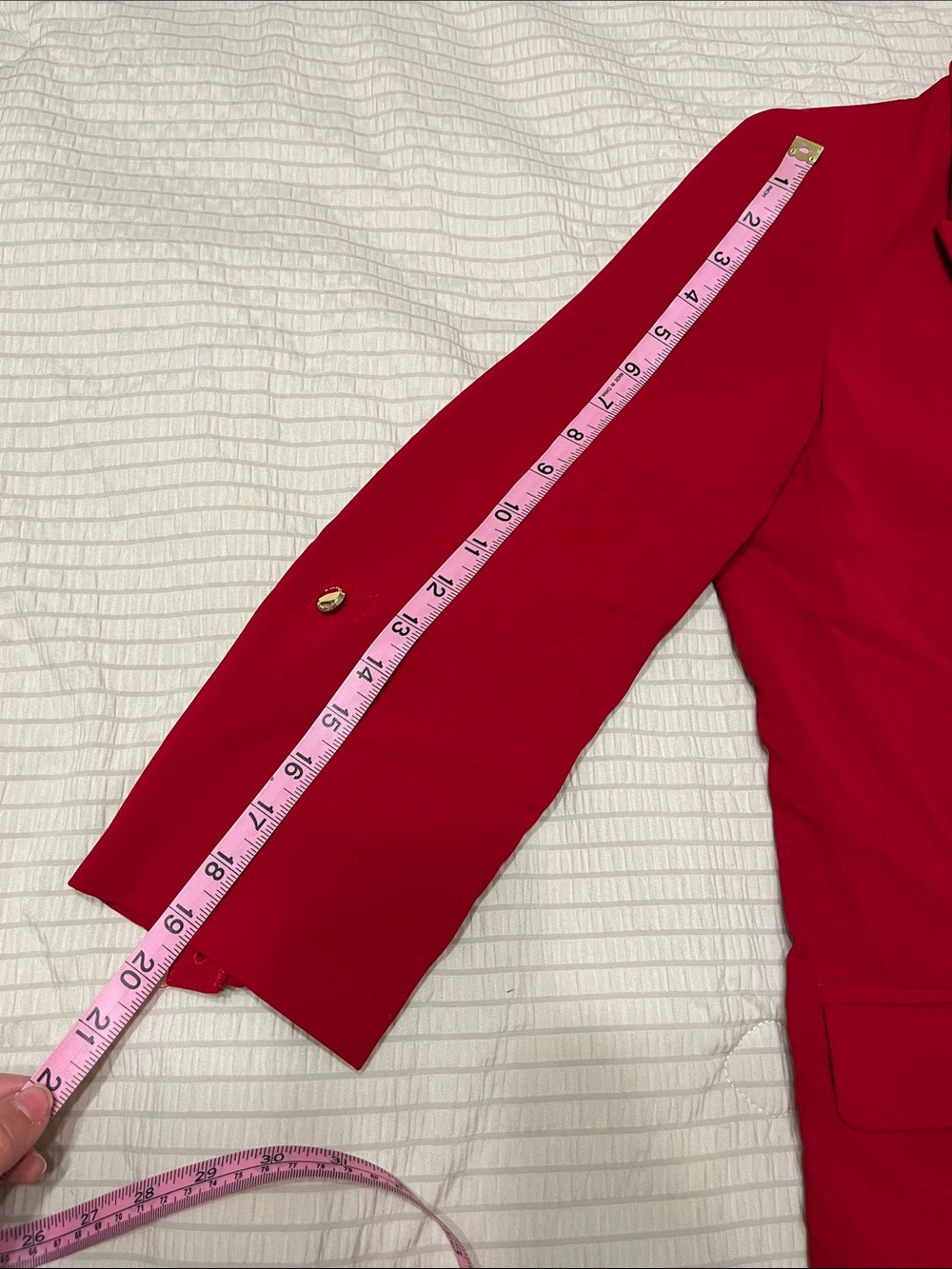 Tahari Vibrant Red Open-Front Blazer Jacket - Picture 9 of 9